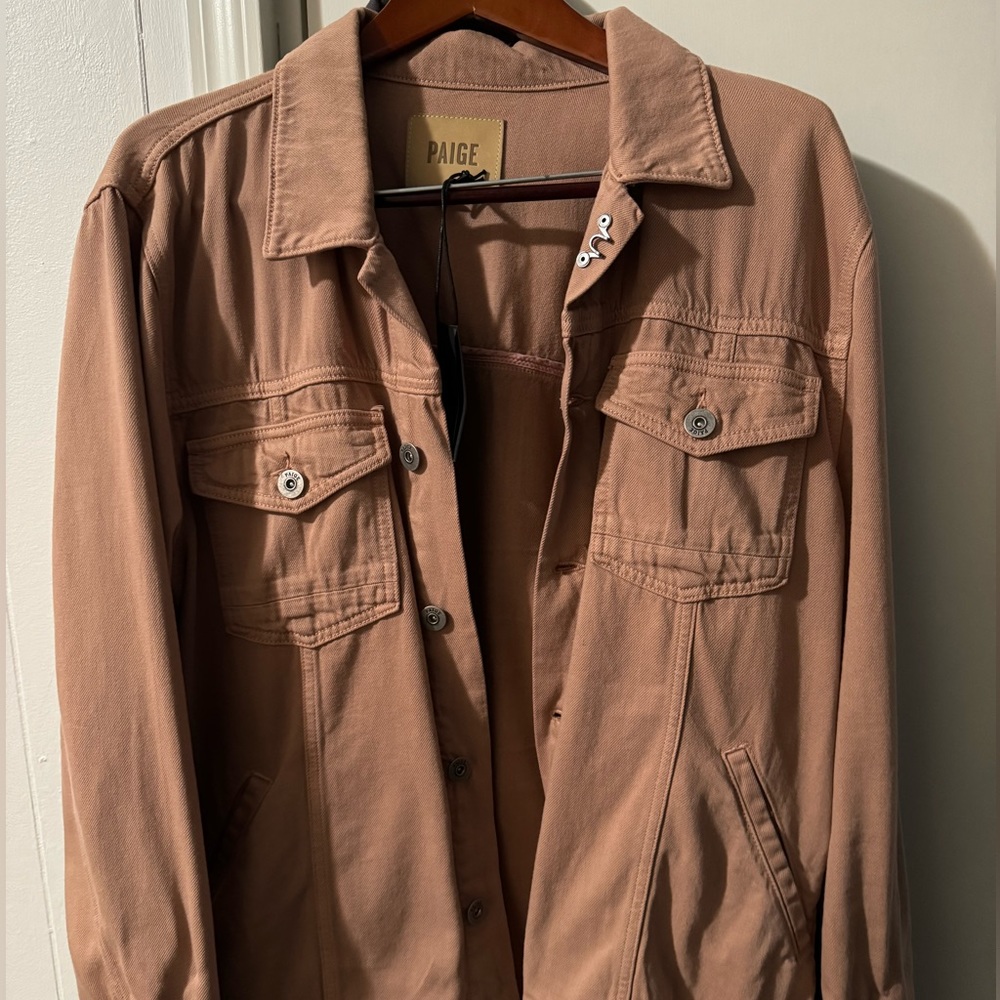 Paige dusty rose denim jacket